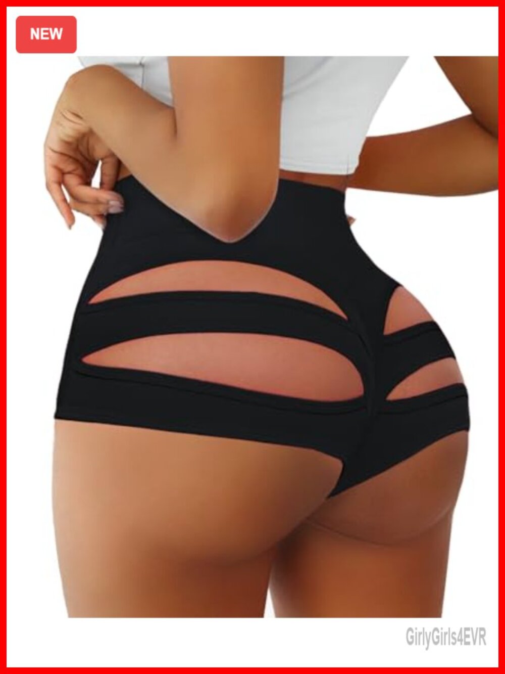 Boudaner Cut Out Booty Yoga Shorts High Waisted Scrunch Athletic Shorts